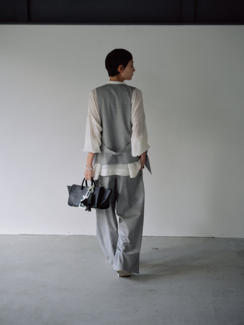 silk wool easy vest
